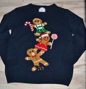 112^ Atmosphere Świąteczny sweter ciasteczka pierniki 38/40