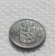 Norwegia Unia szwedzko-norweska Oskar II Bernadotte 2 ore øre 1876 KM# 353