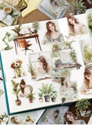 SCRAPBOOKING PAMIĘTNIK NAKLEJKI RETRO 40 SZTUK