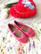 Balerinki z kokardką eleganckie buciki dla dziewczynki baletki dziewczęce25