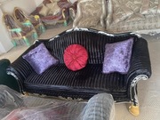 Nowa sofa antyczna czarna trzyosobowa antyk