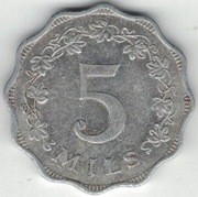Malta 5 milów mils 1972  26 mm