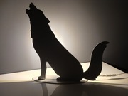 Wilk, lampka nocna metalowa, kolory