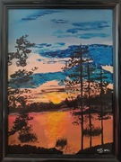 obraz akryl 40/30 Tytuł - Zachód słońca