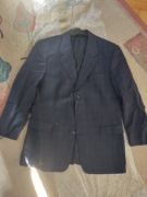 Granatowa wełniana marynarka XL