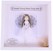 Pamiątka Pierwszej Komunii Świętej Ramka 3D Anioł Stróż Rękodzieło Prezent