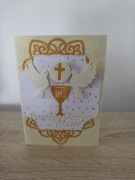 Kartka Pierwsza Komunia Święta ręcznie robiona 