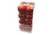 Bombki choinkowe 7cm 16 szt czerwone