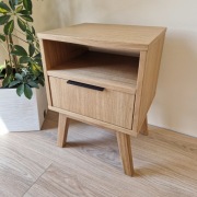 Szafka nocna dębowa - 1 szuflada