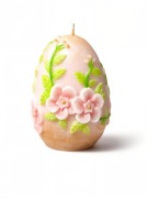 Luksusowa Świeca Wielkanocna "Magnolia" – Ręcznie Malowane Jajko