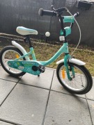 Rower dziecięcy Kellys Emma 16” miętowy + boczne kółka i pałąk