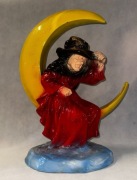 Halloween baba jaga na księżycu 