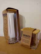 zestaw łazienkowy pojemnik na waciki i patyczki kosmetyczne nowy