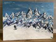 Obraz Góry, malowany ręcznie 60x80