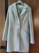Merce Elegancki stylowy szary płaszcz r. 36 / S płaszczyk taliowany