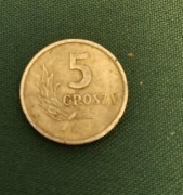 Moneta PRL 5 groszy 1962 rok
