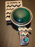 Duży srebrny wisior Hałatek zawieszka 925 szkło lupka wodnik Kraków 