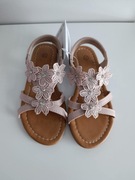Nowe dziewczęce sandałki beżowe r. 28