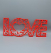 Napis LOVE – Dekoracja 2D na Ścianę