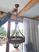 Lampa sufitowa miedziana 