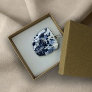 Unikatowa zawieszka/naszyjnik upcycling porcelany rękodzieło