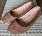 Baleriny Diamantique 9988-12a brązowe zamszowe rozmiar 38