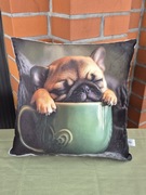 Poduszka pies piesek mops mopsik 40x40 cm urodziny prezent 