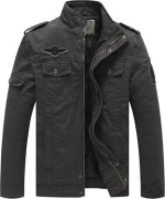 WenVen – męska ocieplana kurtka bawełniana 2XL w stylu militarnym