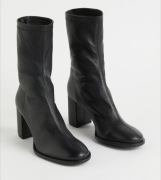 Skórzane botki H&M Premium Selection, rozmiar 40