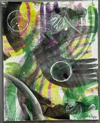 Ręcznie malowany obraz abstrakcyjny- oryginalny,akryl na płótnie 24x30 cm