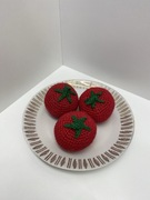 Pomidory szydełkowe,jedzenie,przyjęcie dla lalek,zabawa w sklep,kawiarnia