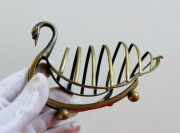 Vintage stojak na tosty łabędź 