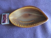 PORCELITOWA POPIELNICZKA  LIŚĆ ADAM SADULSKI MIROSTOWICE LATA 70-te XXwieku