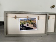 Drewniana ramka do zdjęć rama boho szare drewno do zawieszenia