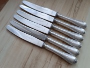 POSREBRZANE NOŻE OBIADOWE SOLINGEN NIEMCY ROCOCO 24,8cm