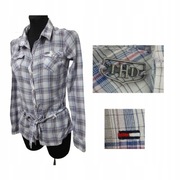 TOMMY HILFIGER BLUZKA KOSZULOWA S 36 DUZO LOGO KOSZULA 