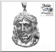 Srebrny medalik Głowa Jezusa Chrystusa Ag Jesus 