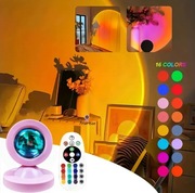 HIT! Lampa Projektor Zachodu Słońca LED RGB 16 Kolorów + Pilot
