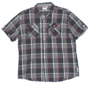 LEE COPER_Cudna KOSZULA_czarna klasyczna kratka logowana UNIKAT_XL