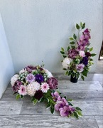 Komplet nagrobny stroik bukiet wazon