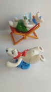 Zestaw figurek 2 szt. Misie niedźwiedź polarny Kinder niespodzianka 
