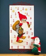 haftowany kalendarz adwentowy. Święty Mikołaj 