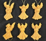 Bombki aniołki z PRL, 6 szt  retro ozdoby choinkowe vintage