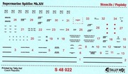 Tally Ho! S48022 - Spitfire Mk.XIV Stencils