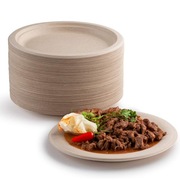 Jednorazowe talerze 25cm bambusowe BIO 50 szt