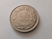 Szwajcaria 1/2 franka 1970
