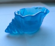Muszelka z żywicy niebieska, ozdoba, na drobiazgi
