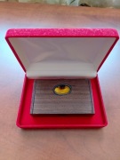 Ekskluzywny wizytownik / papierośnica – Drewno i szlifowany bursztyn