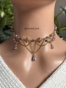 Naszyjnik z Ametystem, biżuteria, rękodzieło