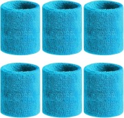 VIKY 6 sztuk opasek przeciwpotowych na nadgarstek niebieskie